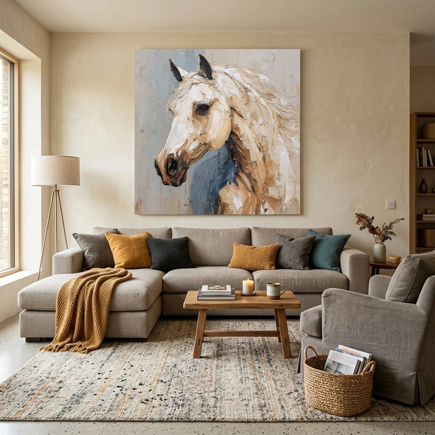 Abstract Animal Horse Textured Wall Art #AC140