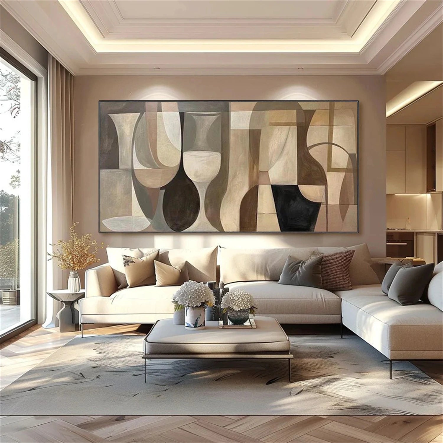 Abstract Canvas Wall Art #AP367
