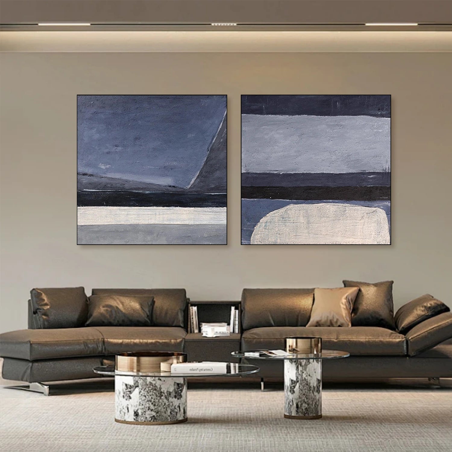 Abstract Canvas Wall Art Set of 2 #AP246