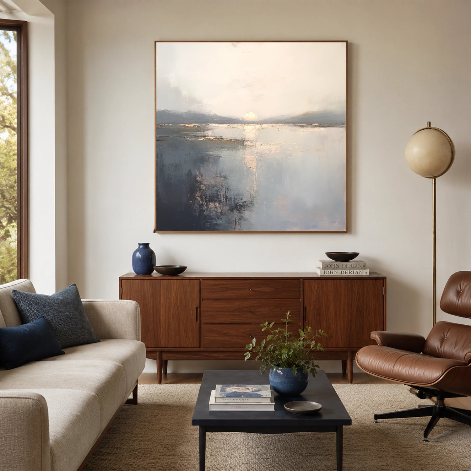 Ocean And Sky Abstract Wall Art #OS179
