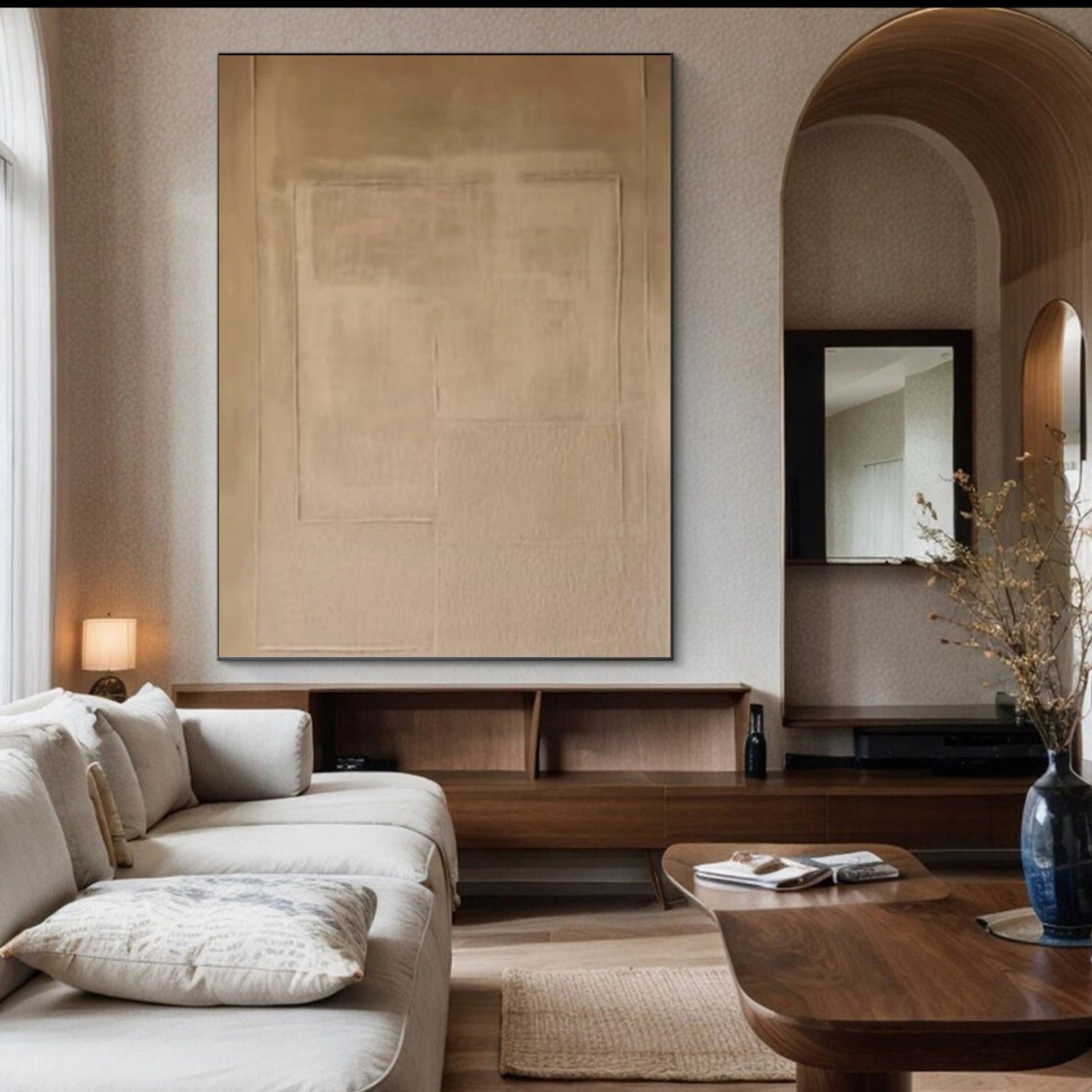 Beige and Brown Wabi Sabi Canvas Art #WS111