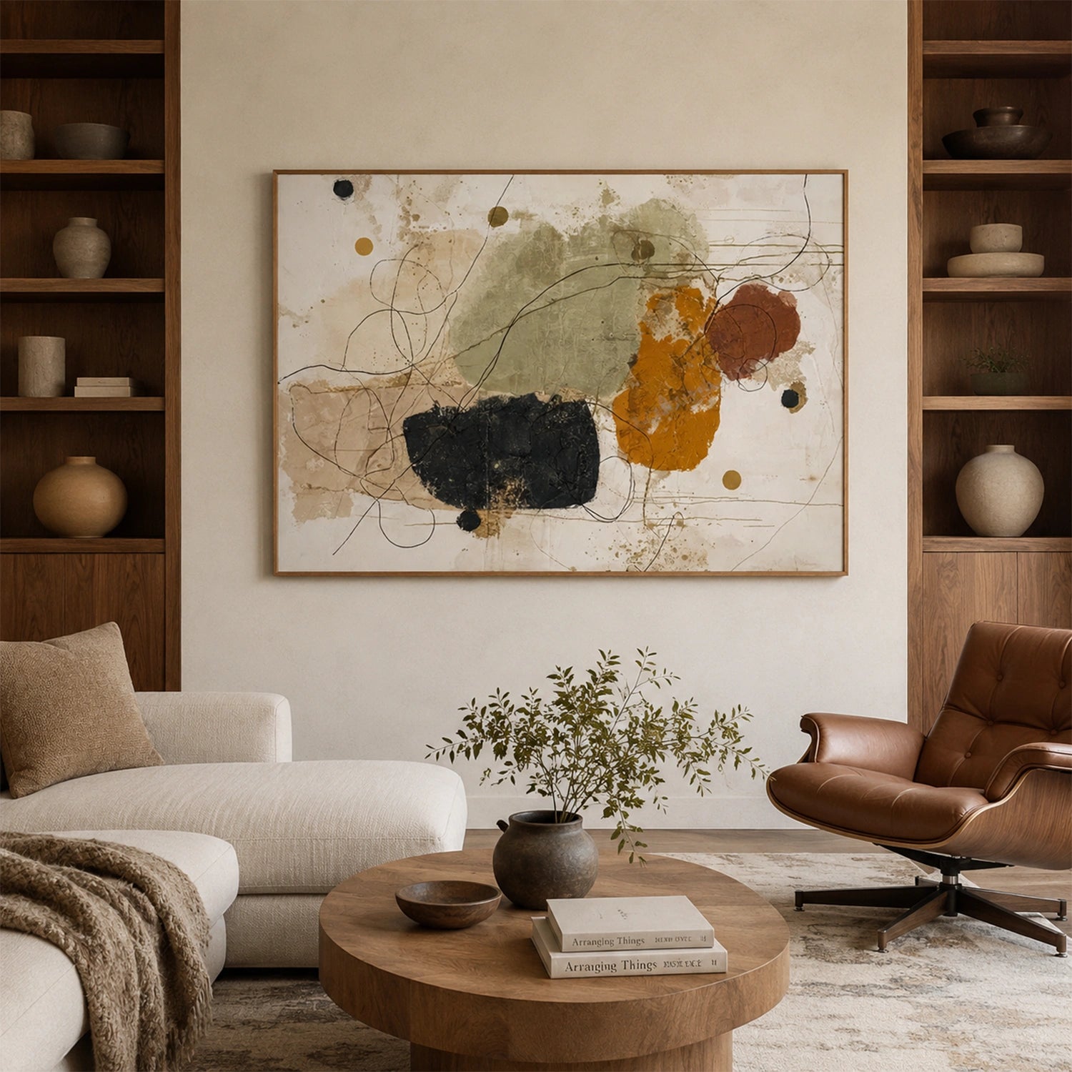 Abstract Canvas Wall Art #AP394