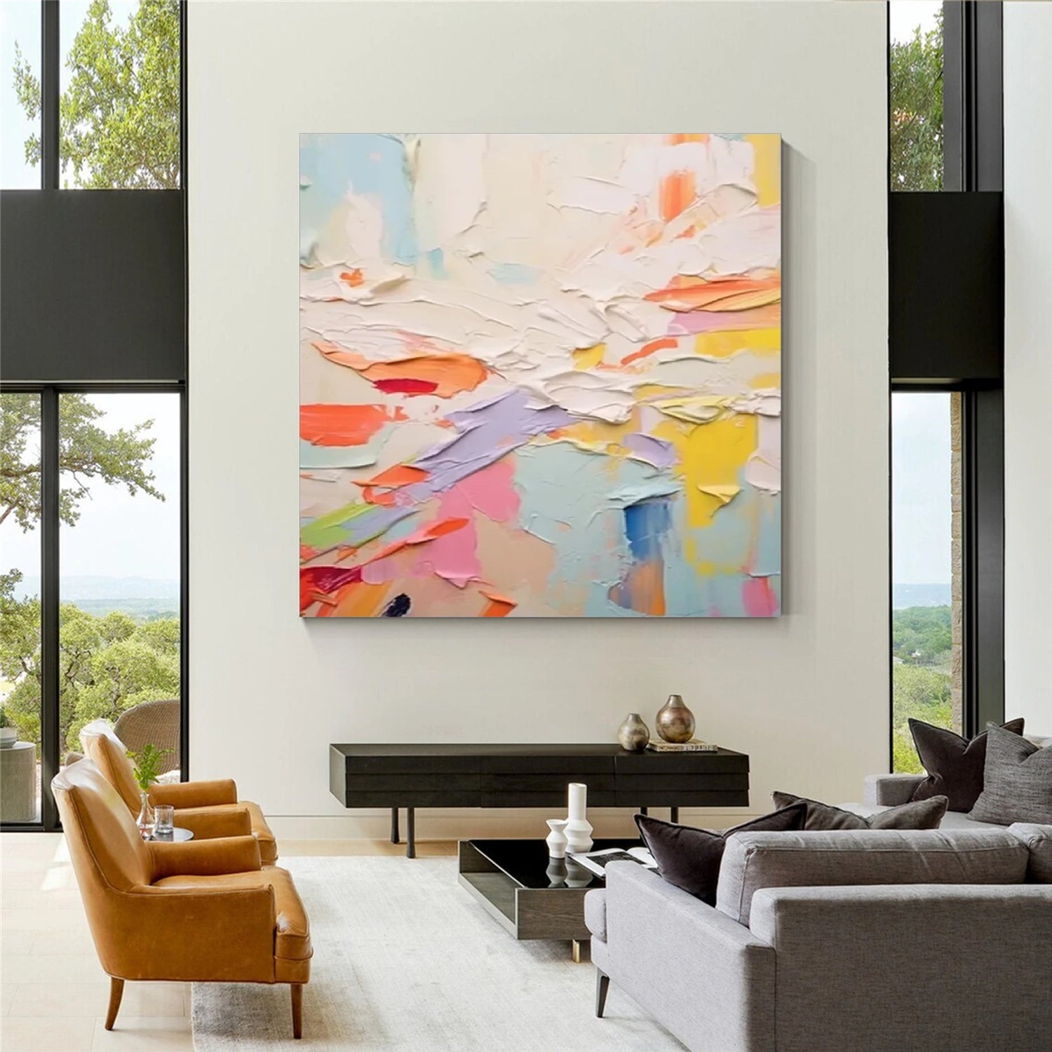 Colorful Abstract Textured Wall Art #AT107