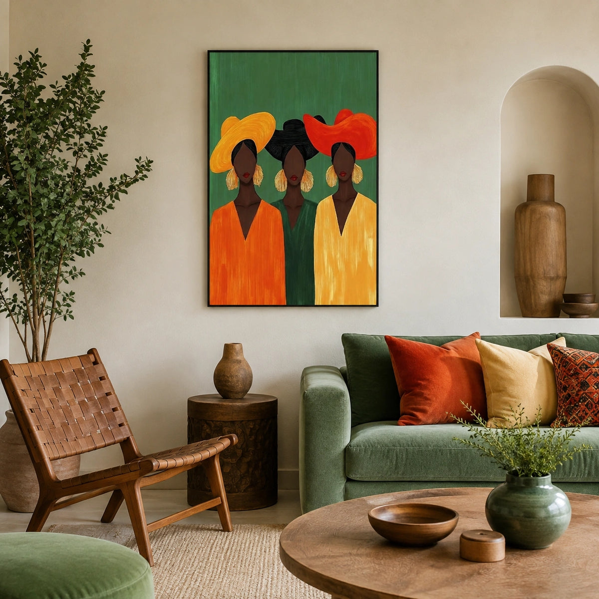 Abstract Portrait Canvas Art #AE163