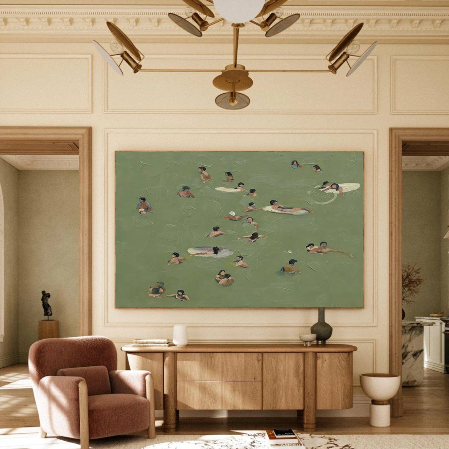 Swimming Sport Textured Wall Art #MS103