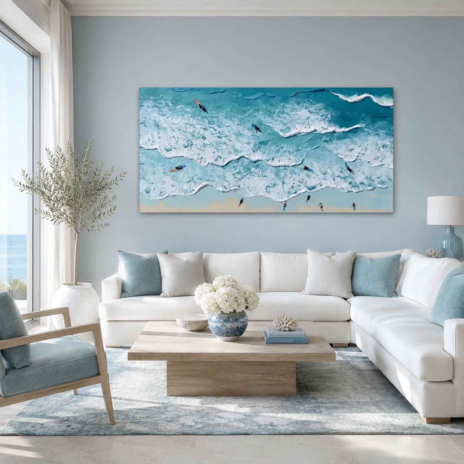 Surfing Sport Textured Wall Art #MS127