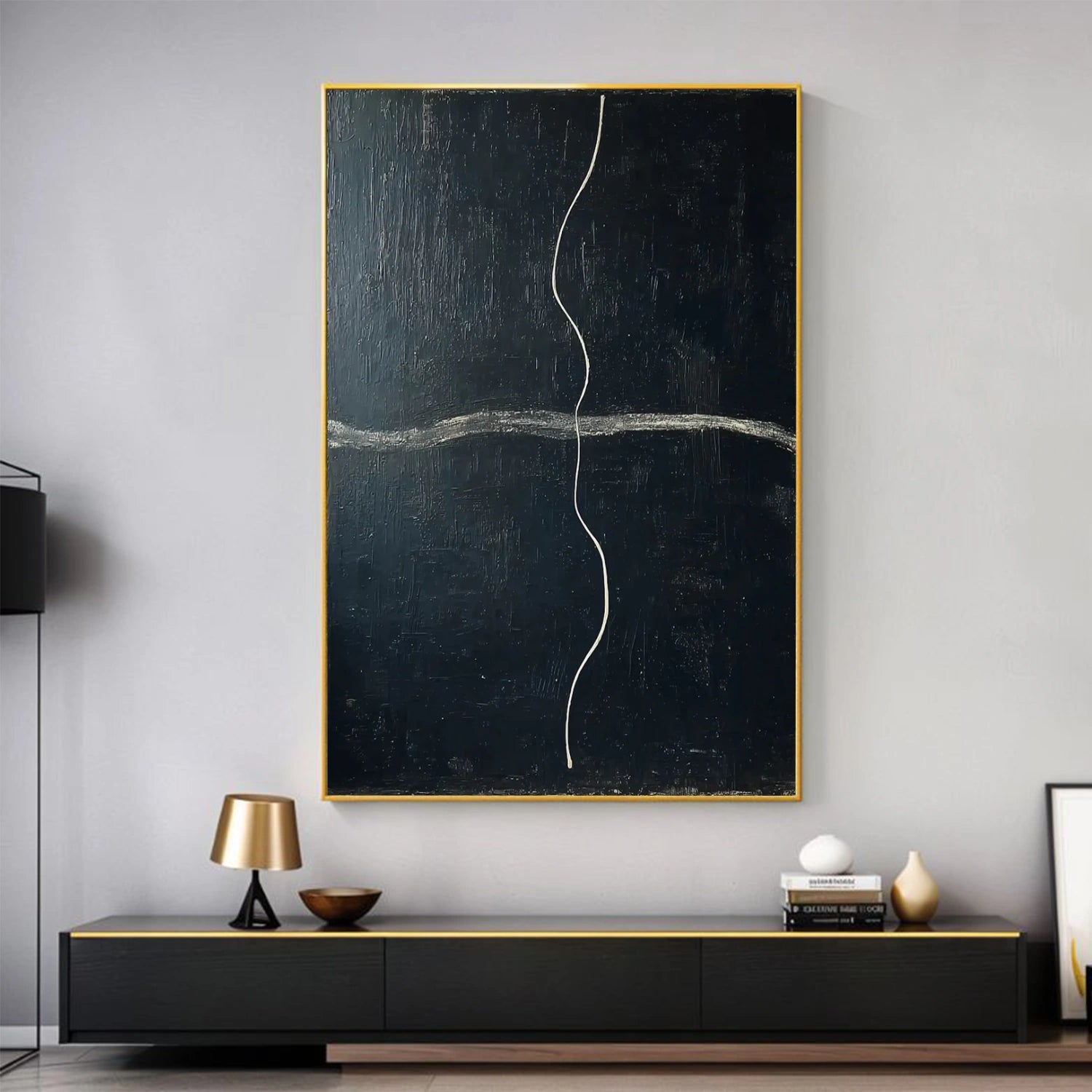 Black and White Minimalist Canvas Art #MT209