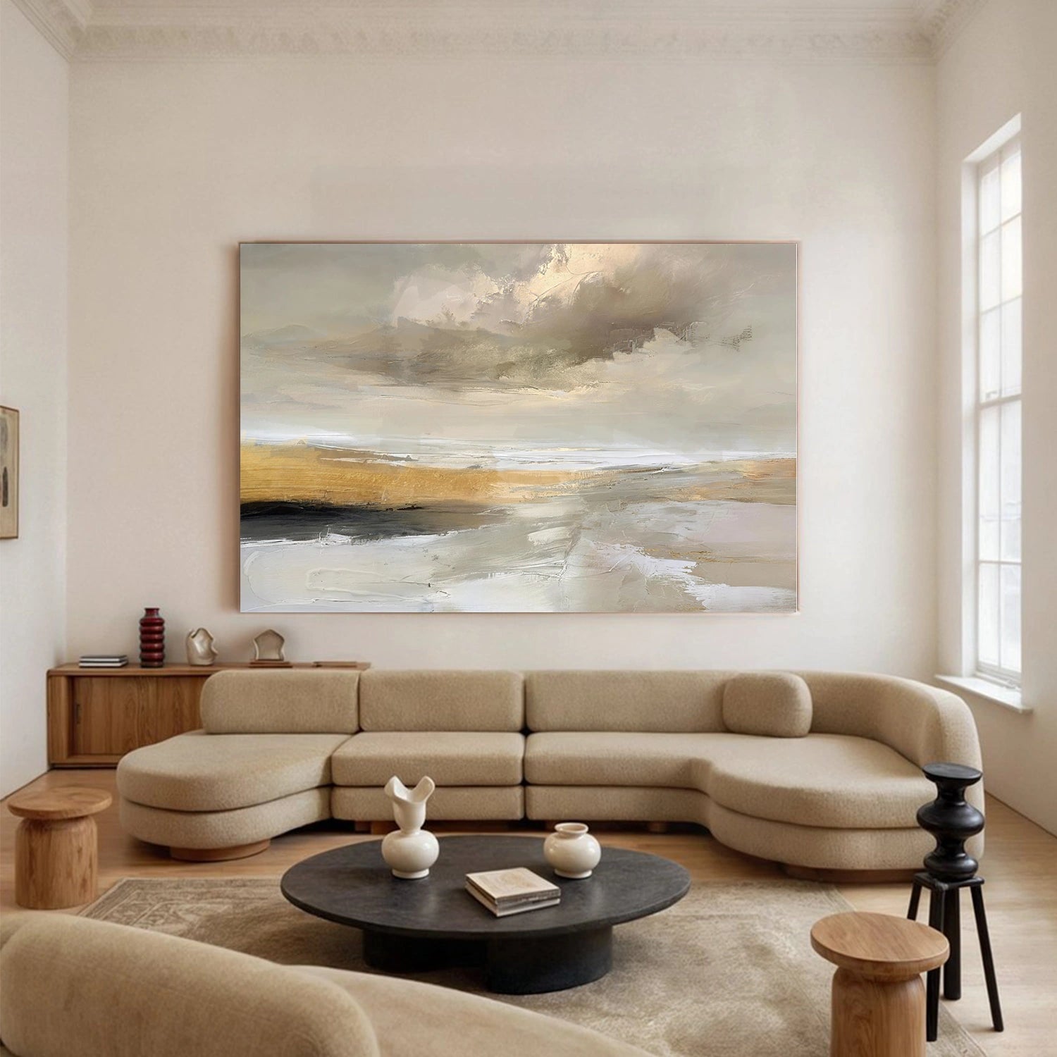 Ocean And Sky Abstract Wall Art #OS124