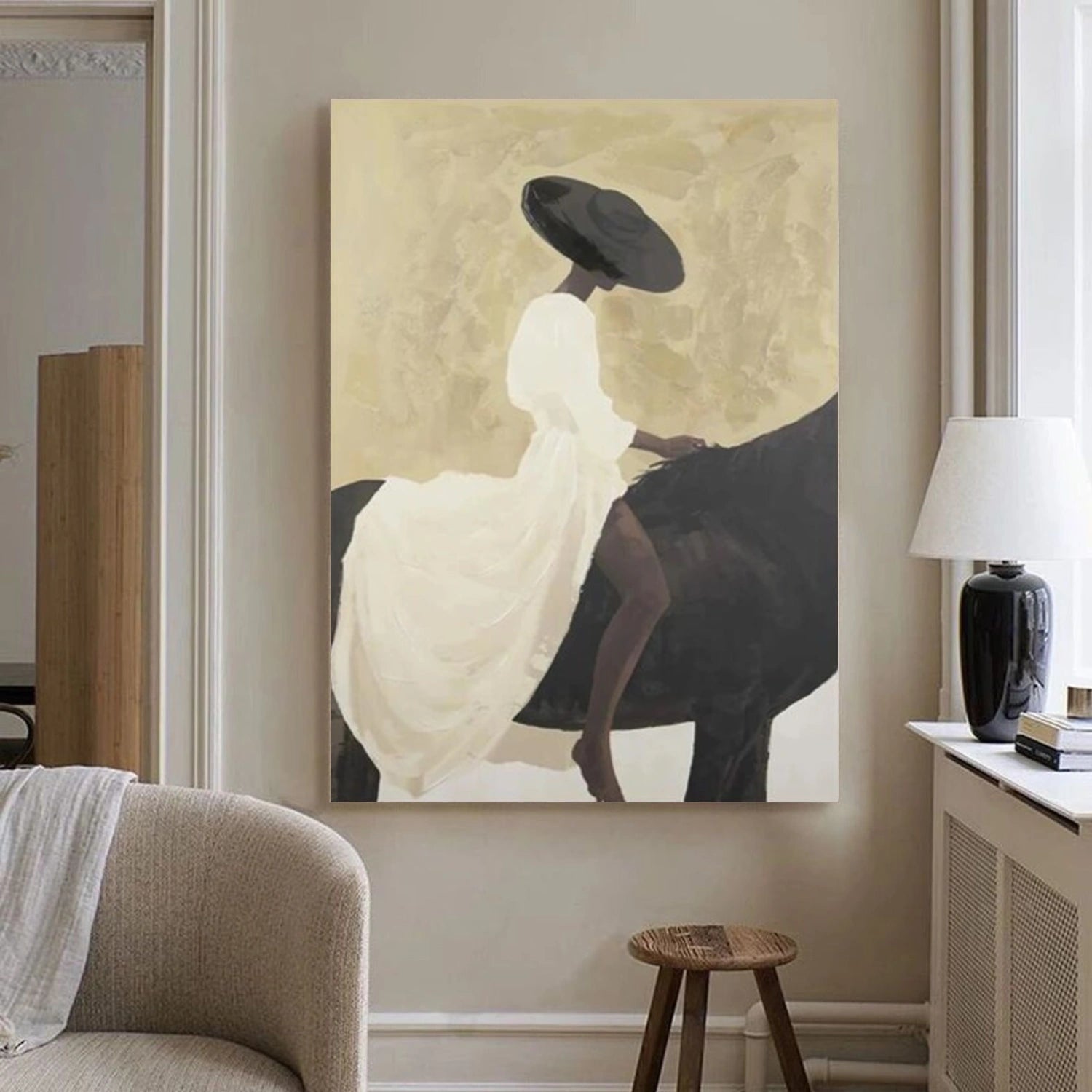 Abstract Portrait Canvas Art #AE069