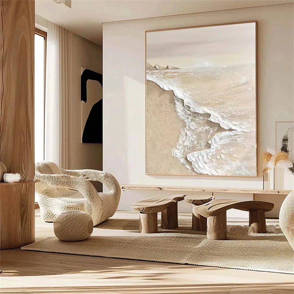 Ocean And Sky Textured Painting Canvas #OS051