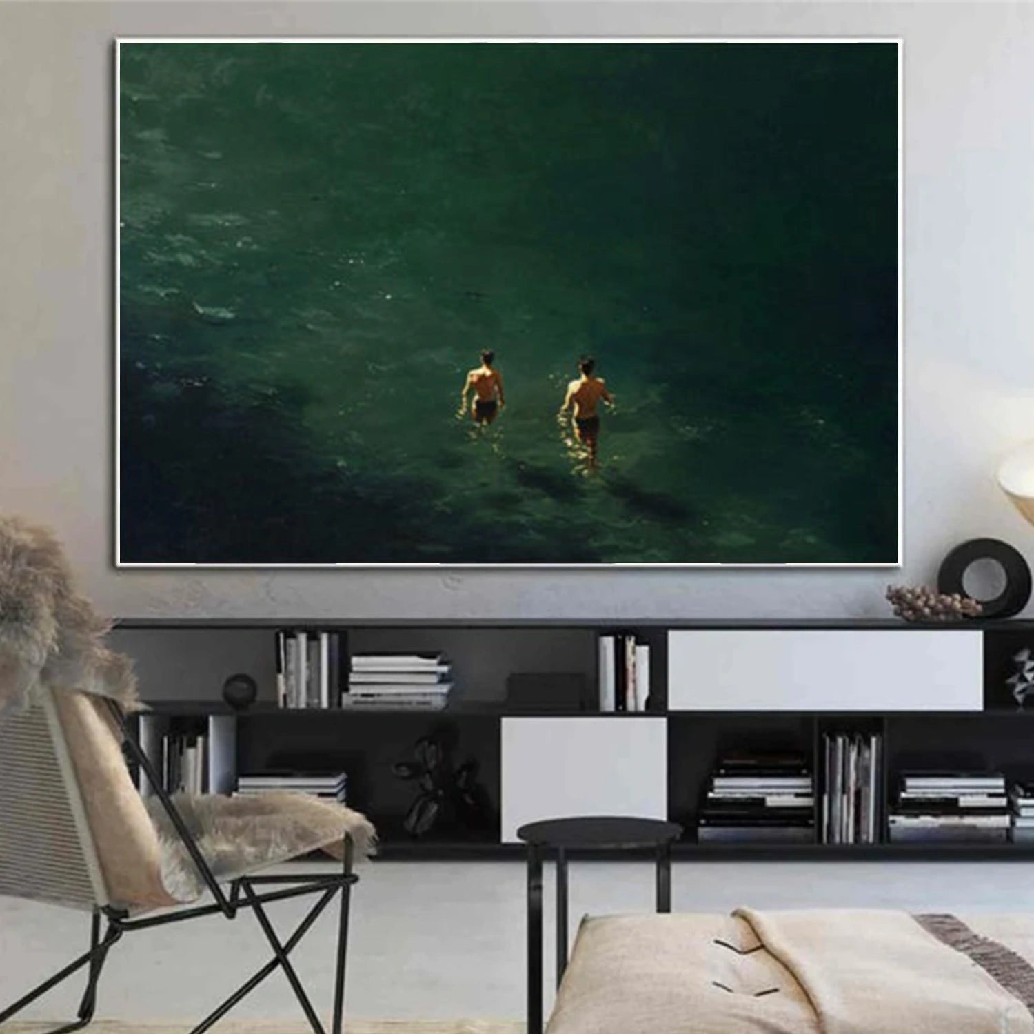 Ocean And Sky Abstract Wall Art #OS131