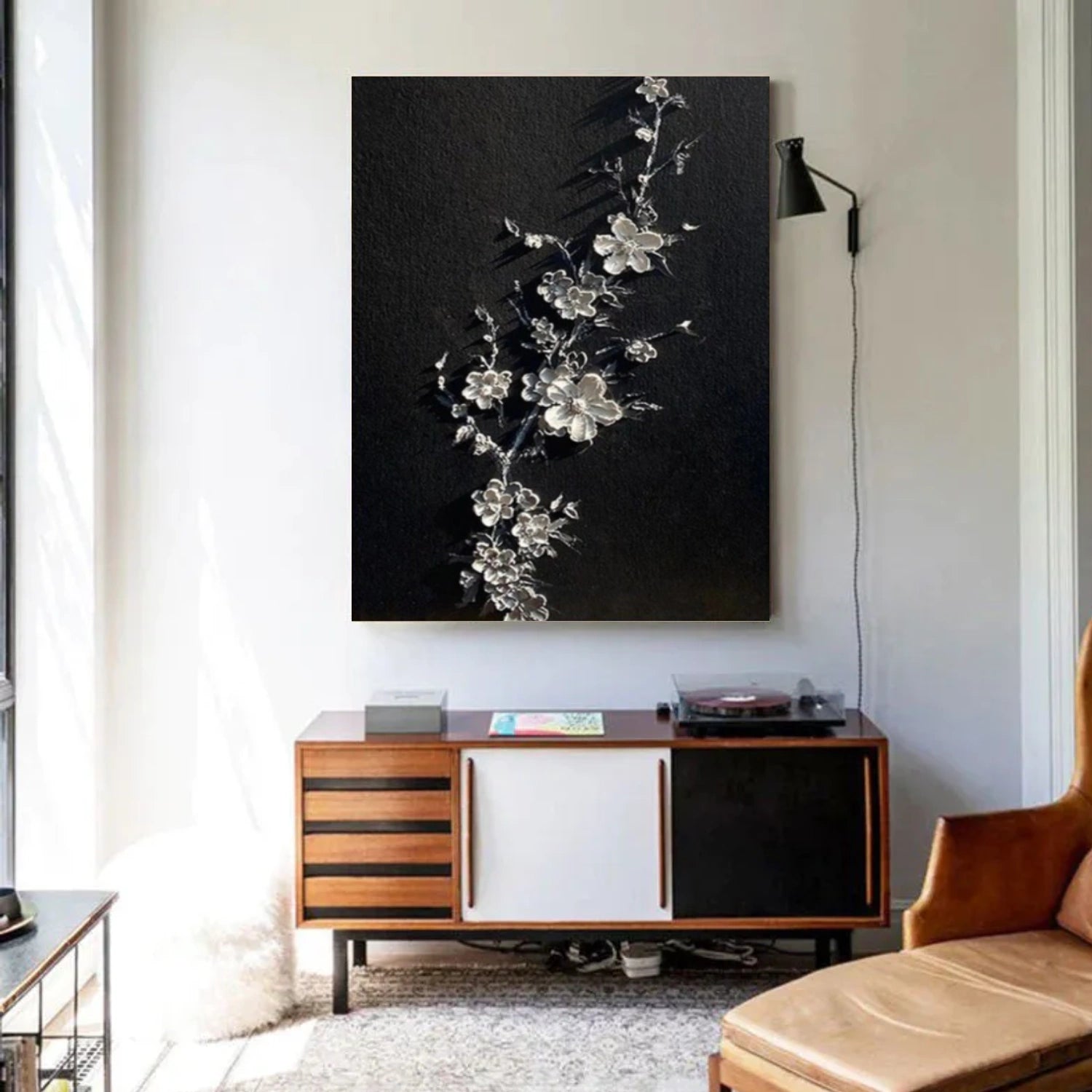 Flower Abstract Textured Wall Art #FP131