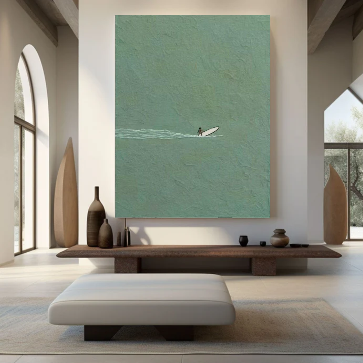 Surfing Sport Textured Wall Art #MS110