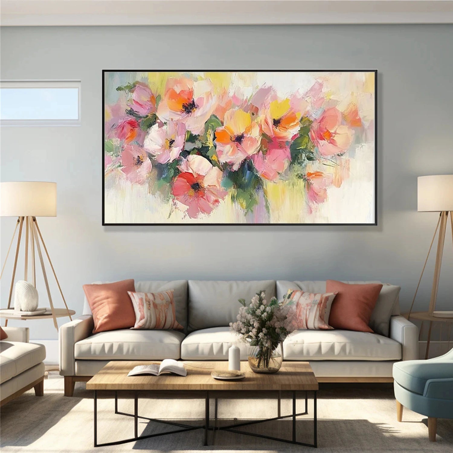 Colorful Flower Abstract Wall Art #FP166