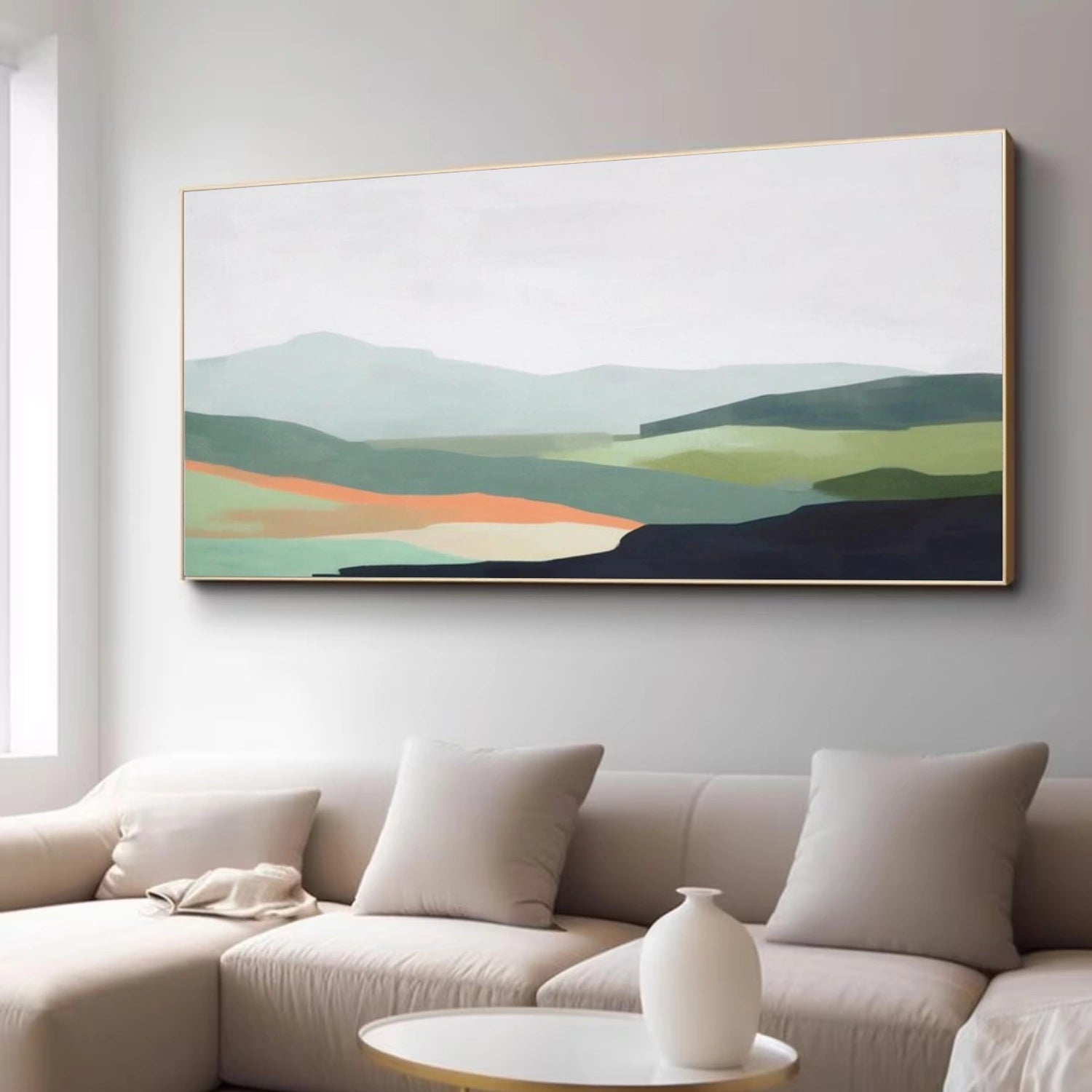 Abstract Mountain Canvas Art #MO036