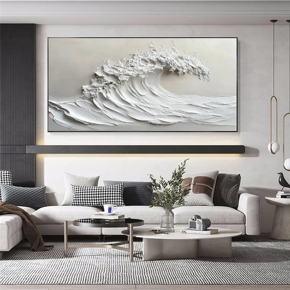 Ocean And Sky Textured Painting Canvas #OS038