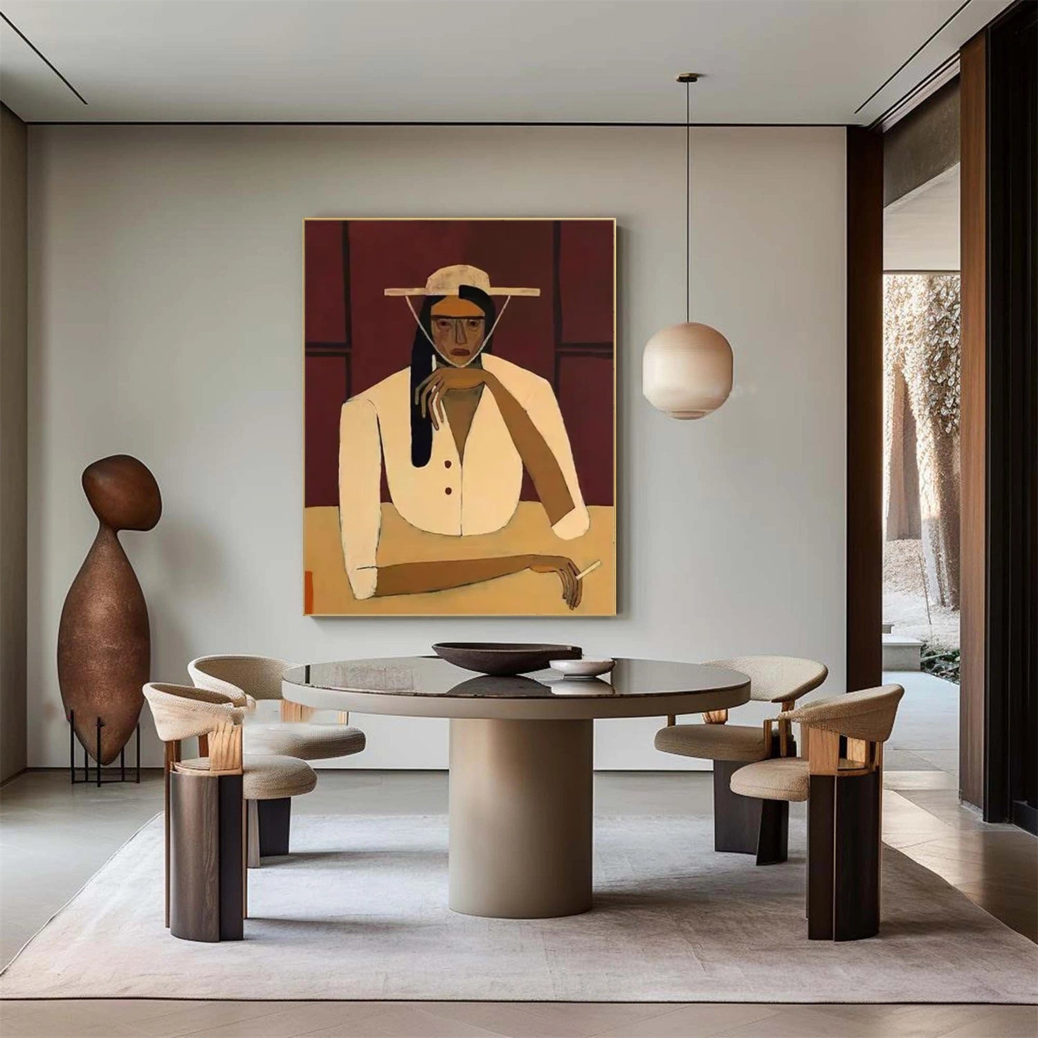 Abstract Portrait Canvas Art #AE068