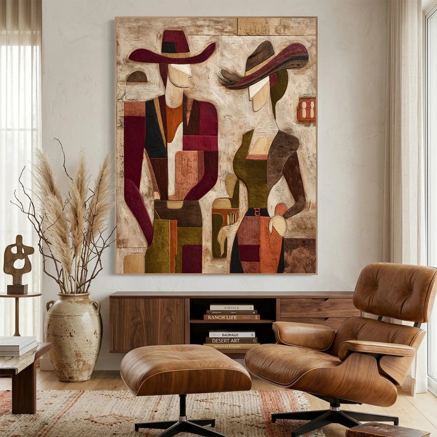 Abstract Portrait Canvas Art #AE135