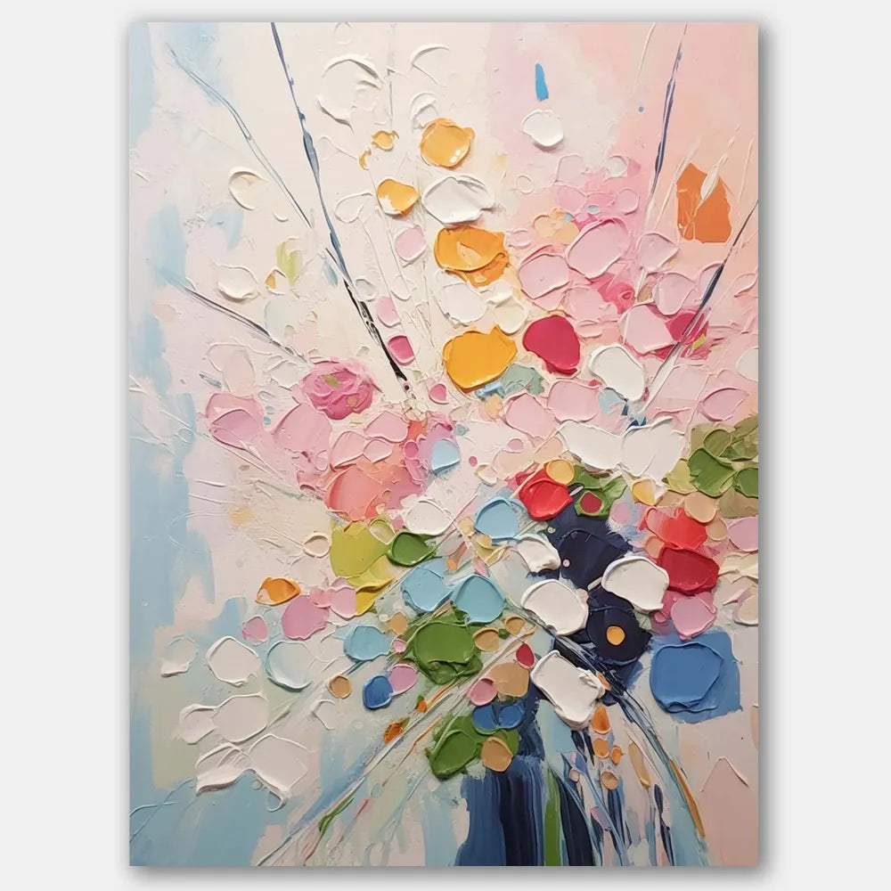 Colorful Abstract Textured Painting Canvas #AT026