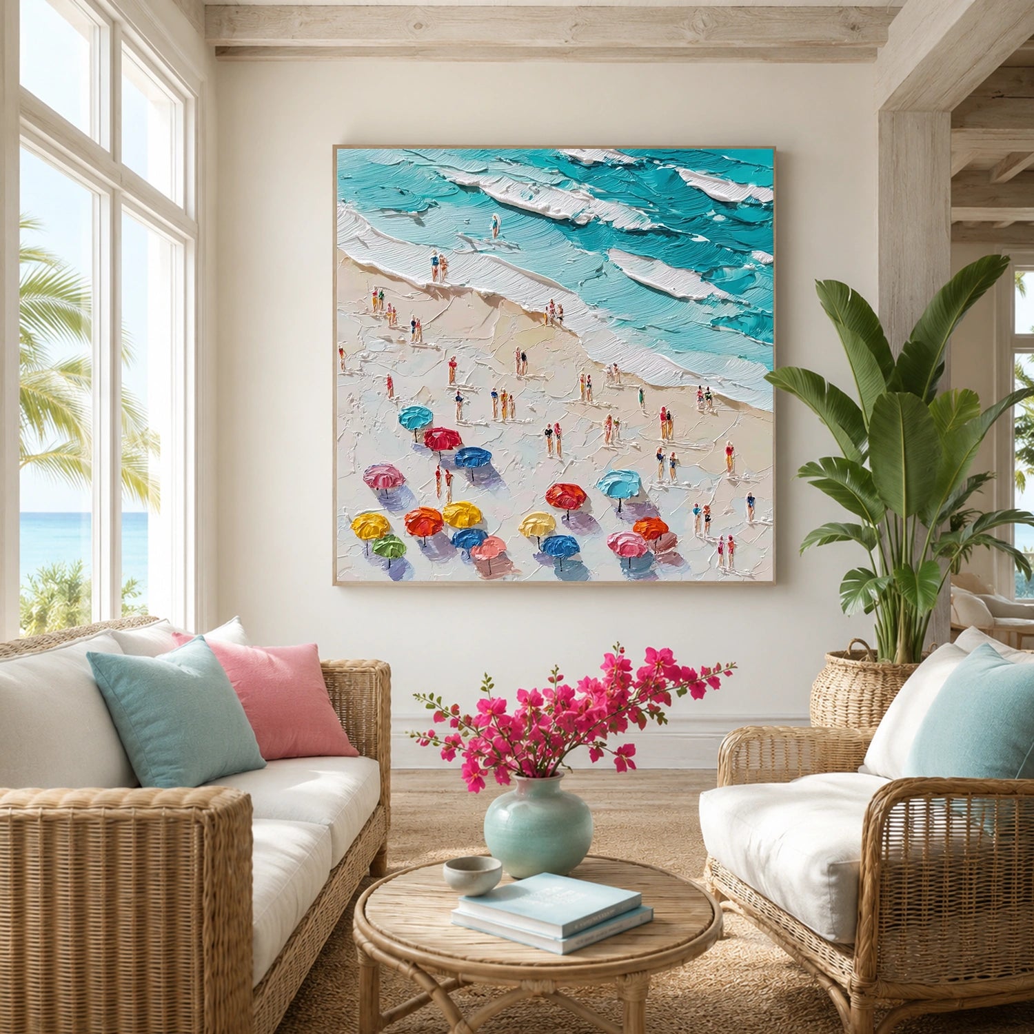 Ocean Abstract Textured Wall Art #OP082