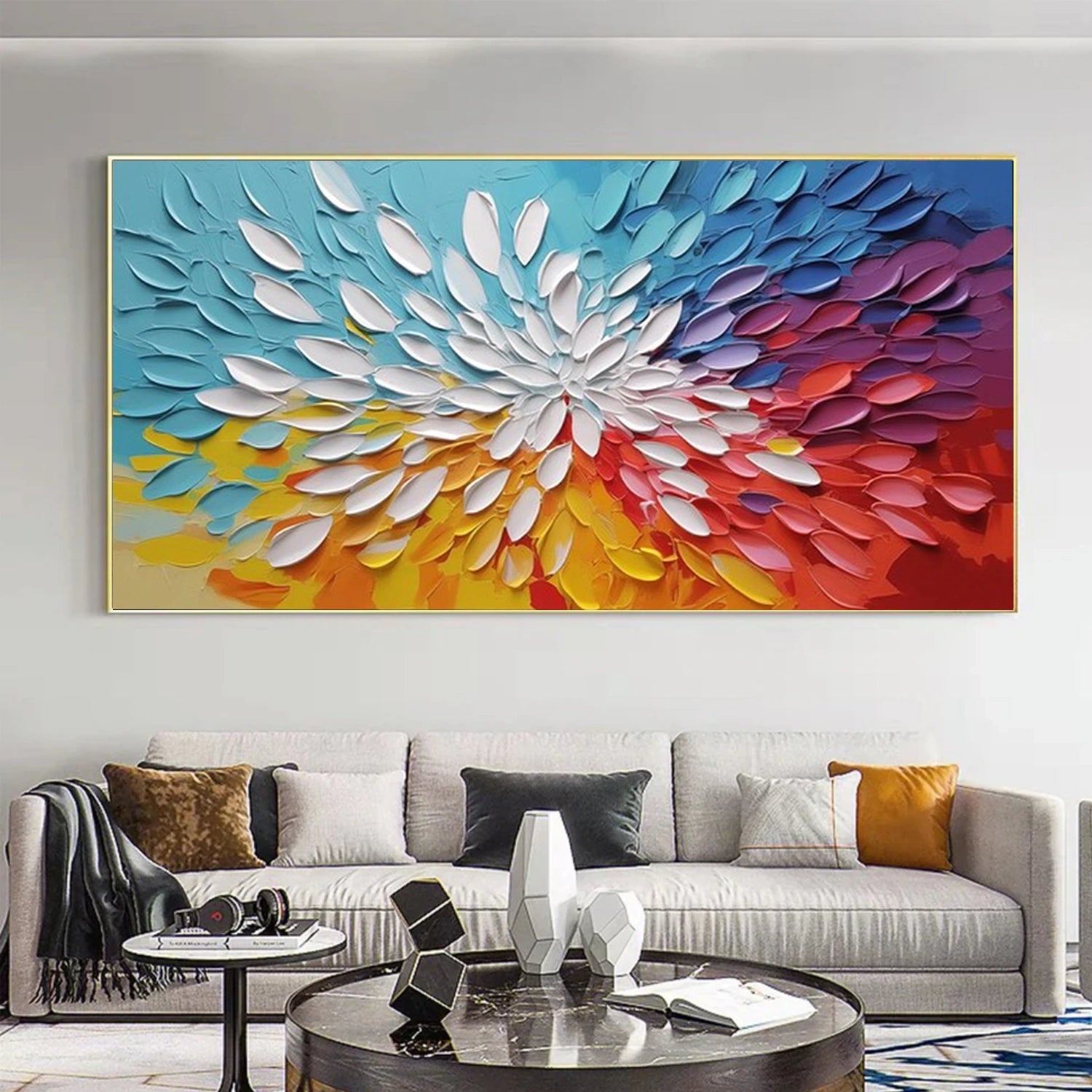 Colorful Abstract Textured Wall Art #AT129