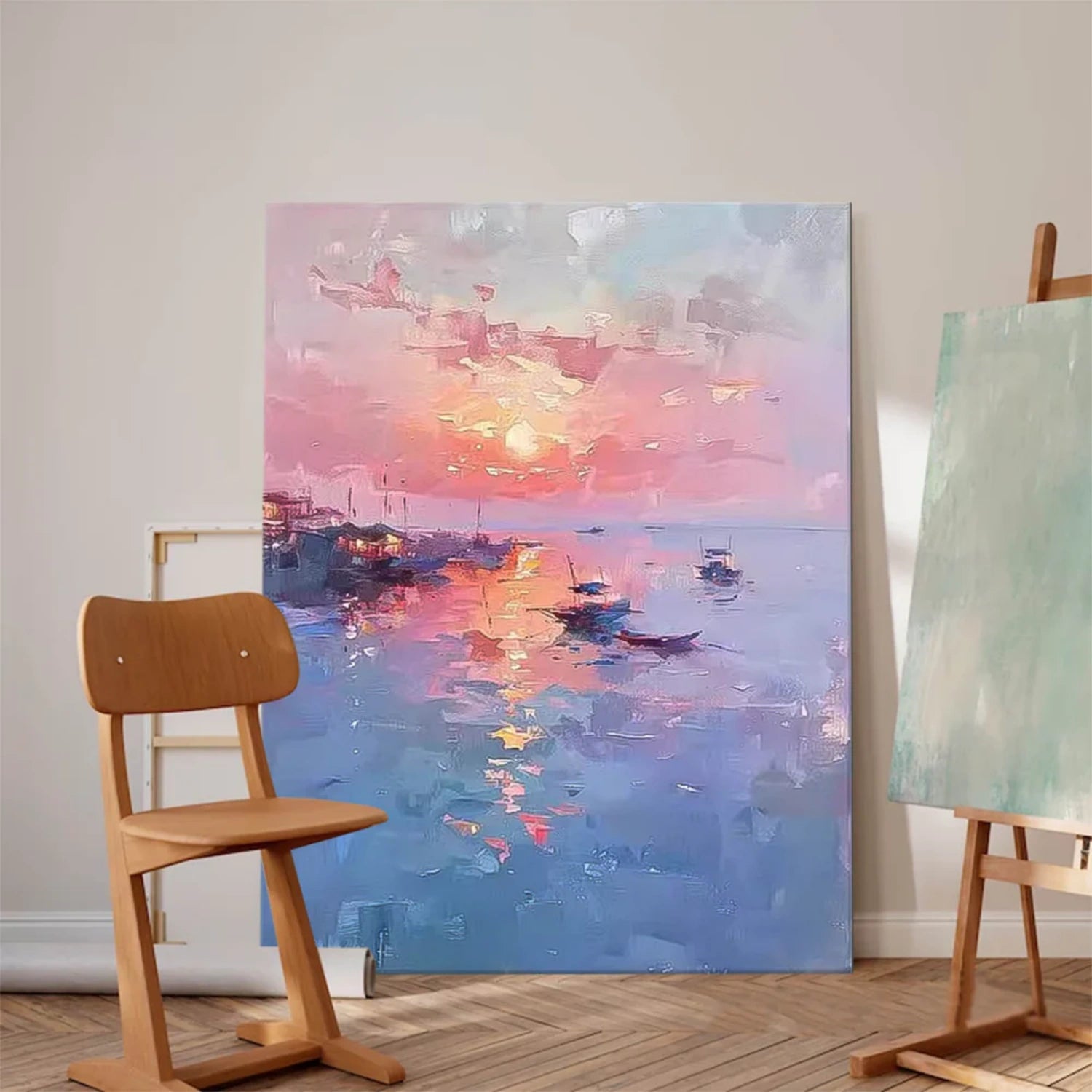 Ocean And Sky Painting Canvas #OS054