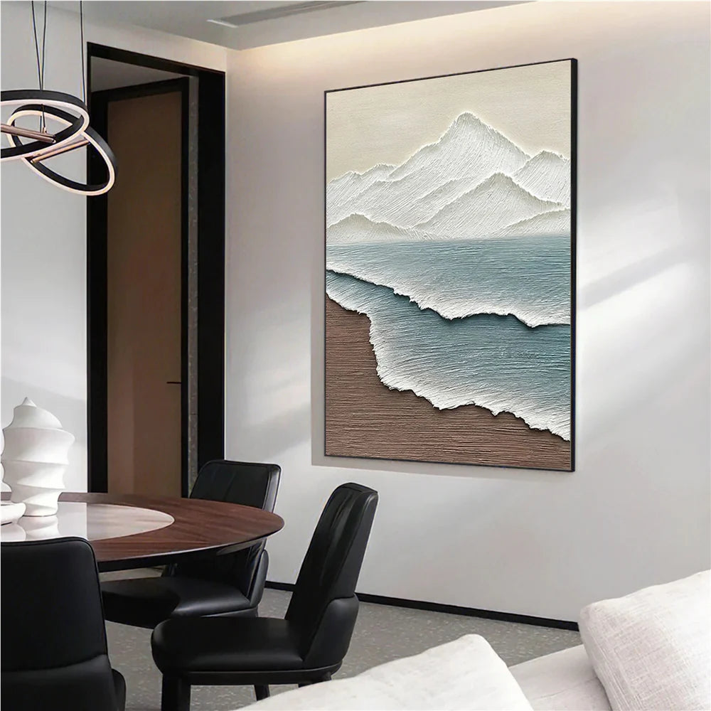 Ocean And Sky Textured Painting Canvas #OS045