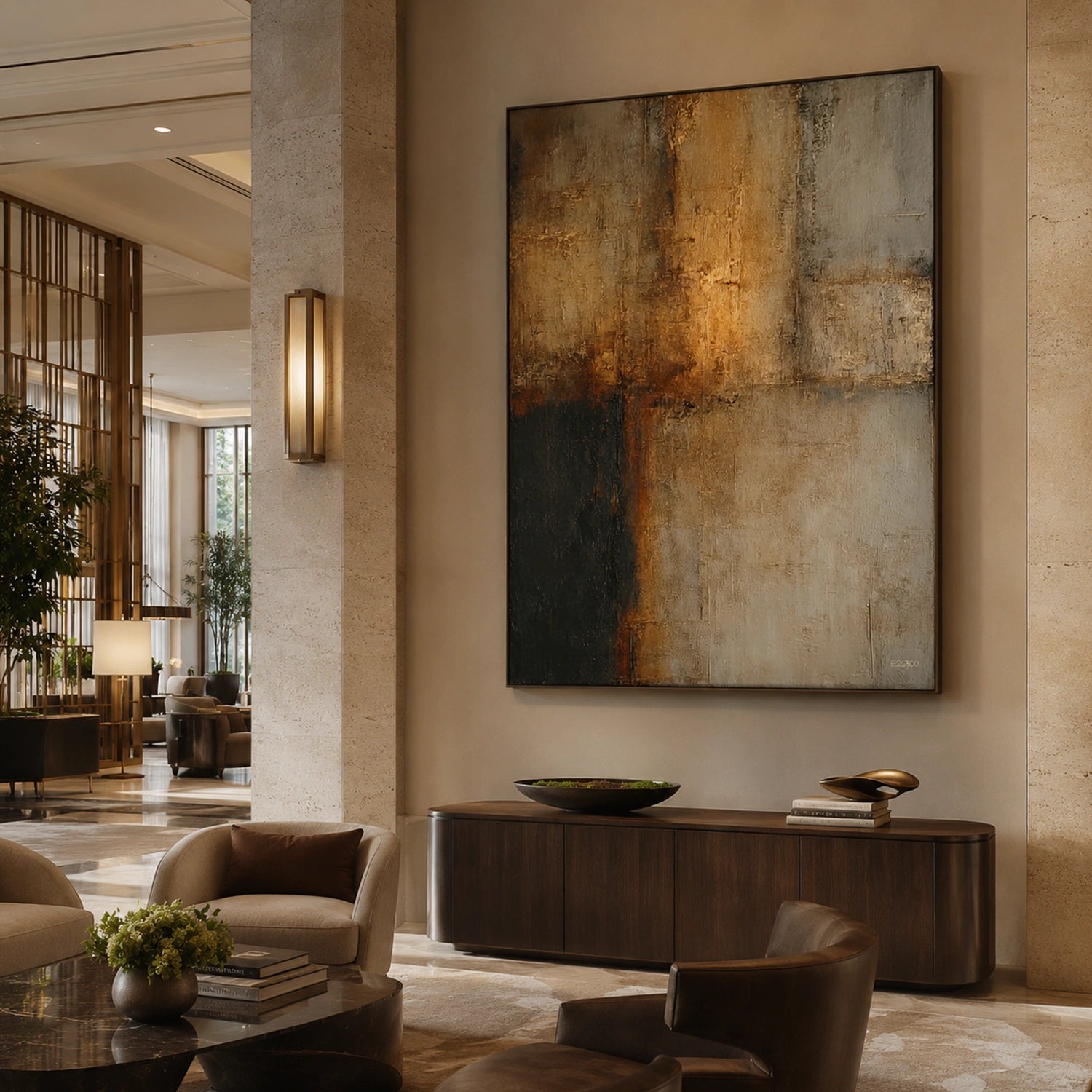Wabi Sabi Textured Canvas Art #WS139