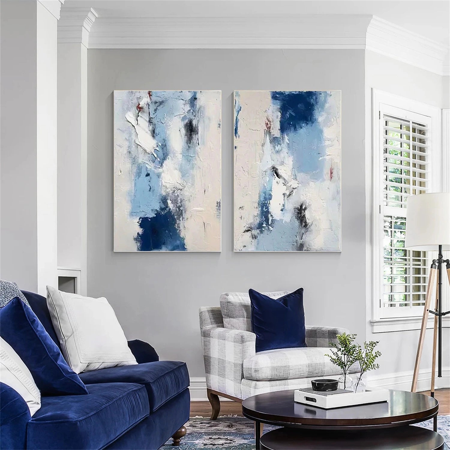 Abstract Painting Canvas Set of 2 #AP071