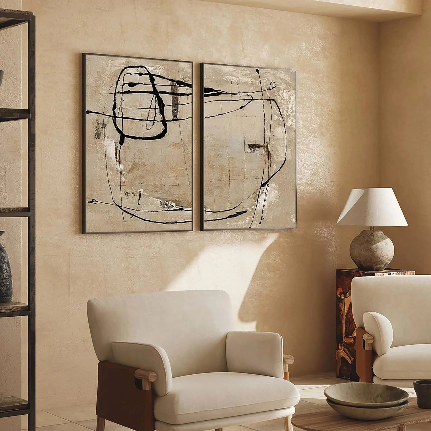 Wabi Sabi Canvas Art Set of 2 #WS080