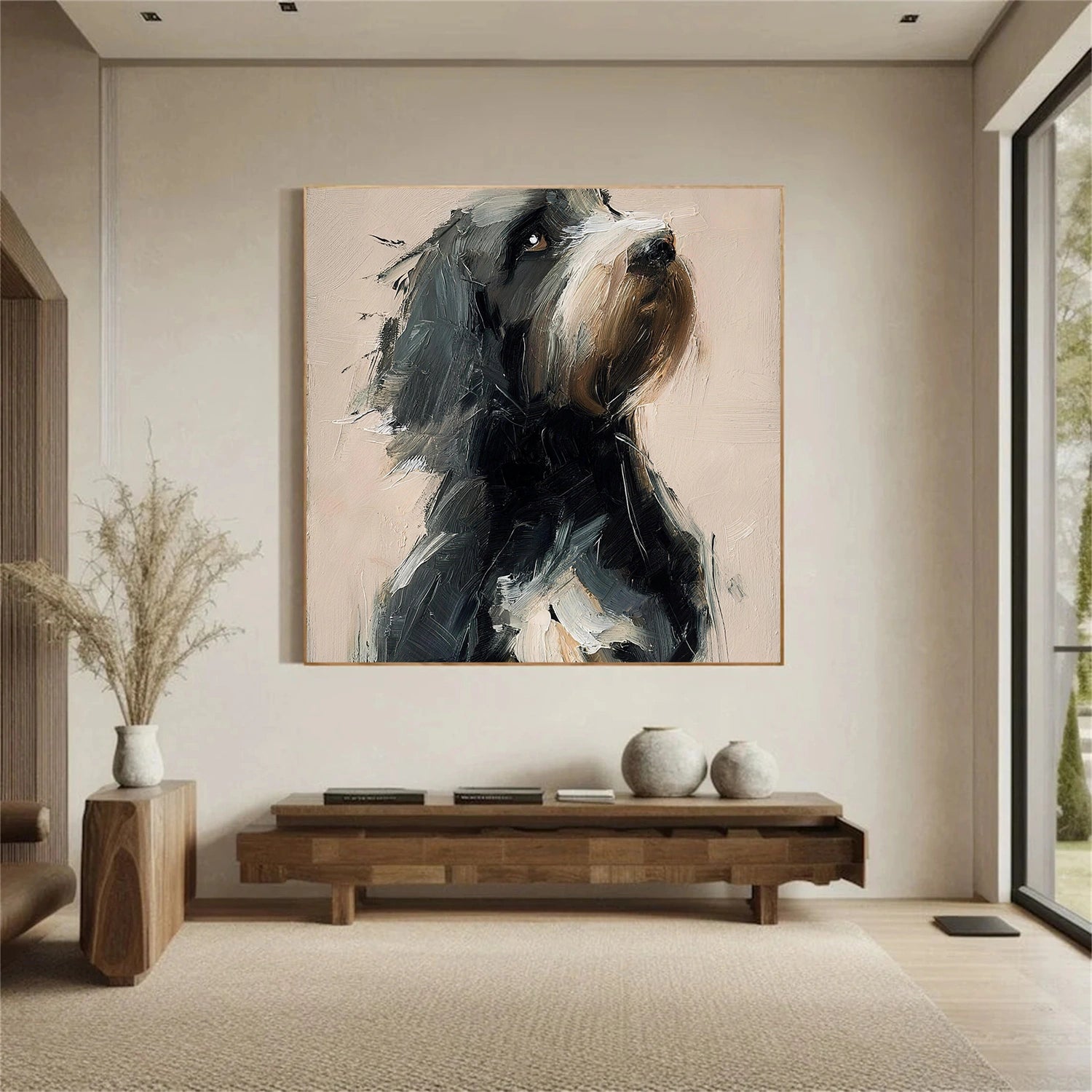 Abstract Animal Dog Wall Art #AC104
