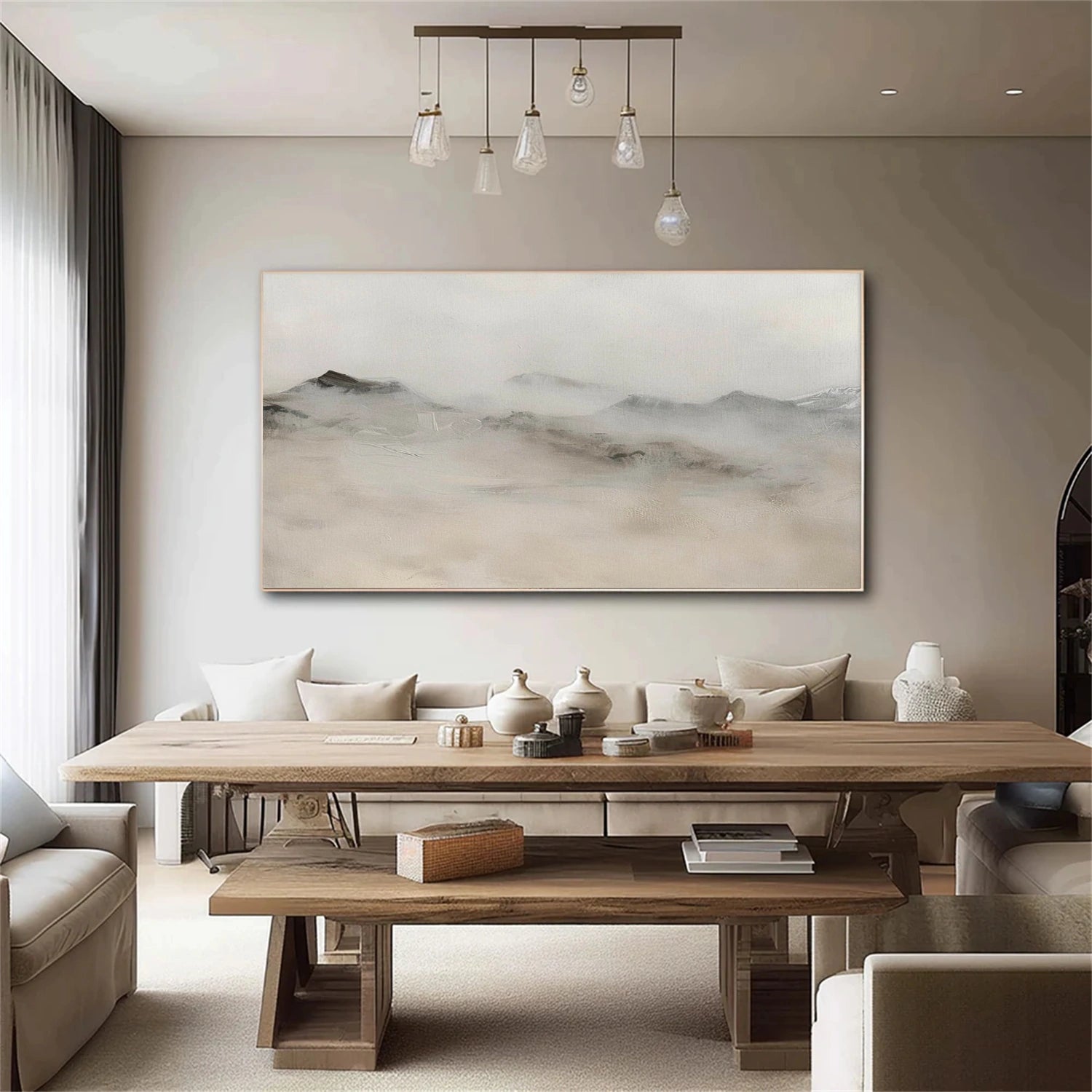 Abstract Mountain Canvas Art #MO056
