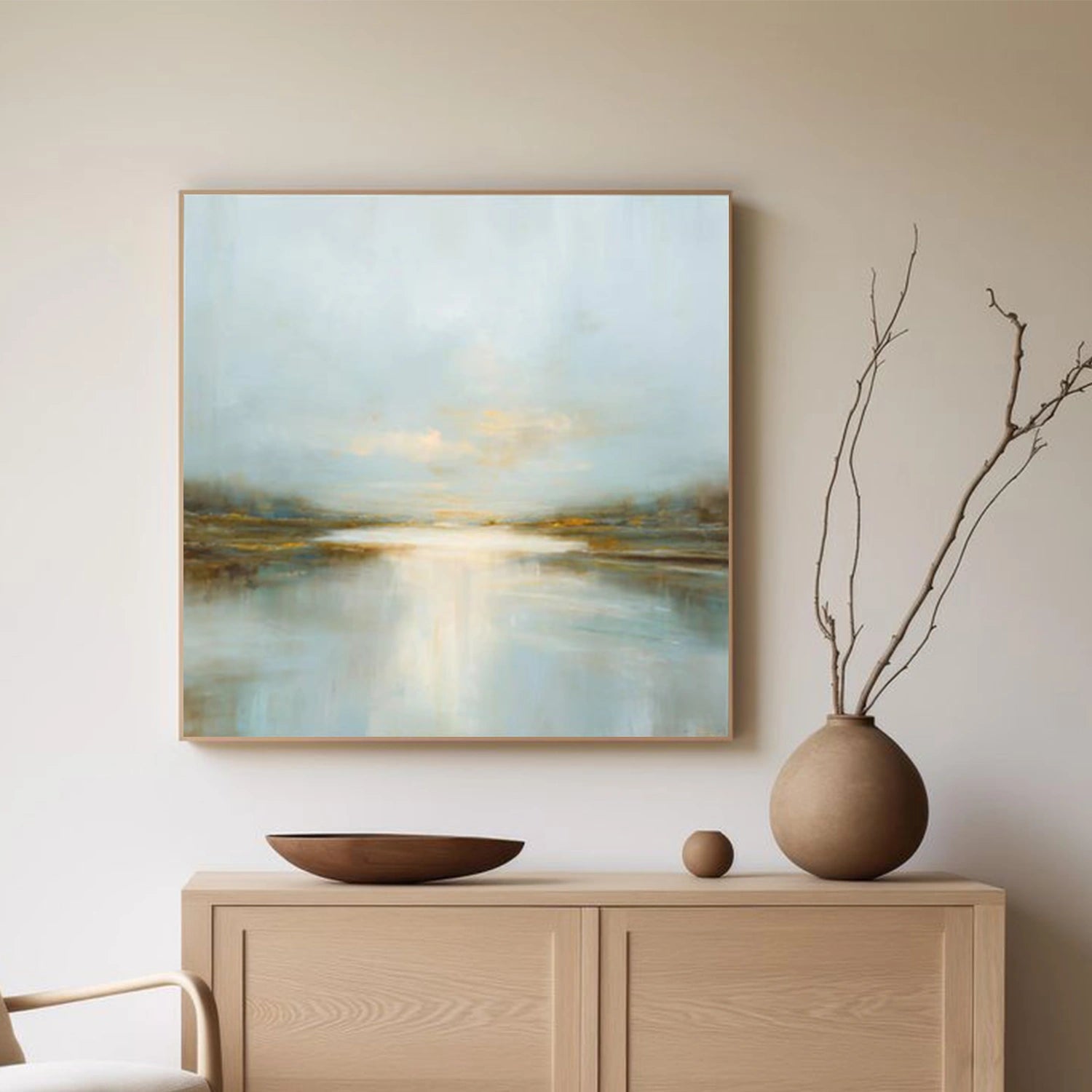 Ocean And Sky Abstract Wall Art #OS132