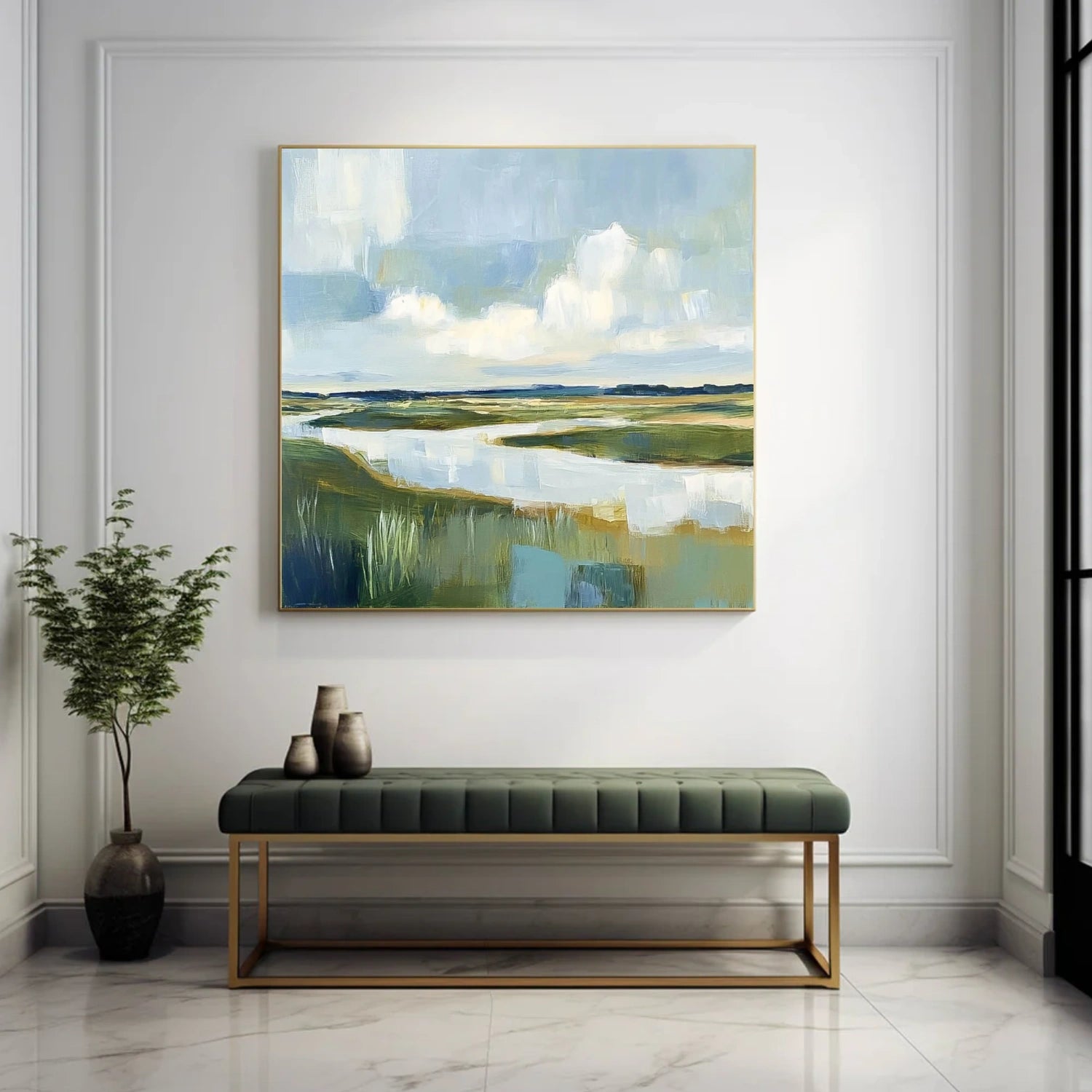 Ocean And Sky Abstract Wall Art #OS111