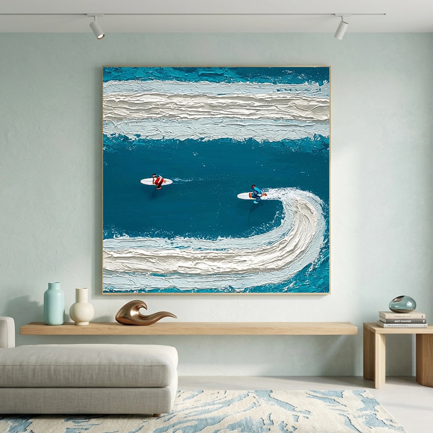 Surfing Sport Textured Wall Art #MS122