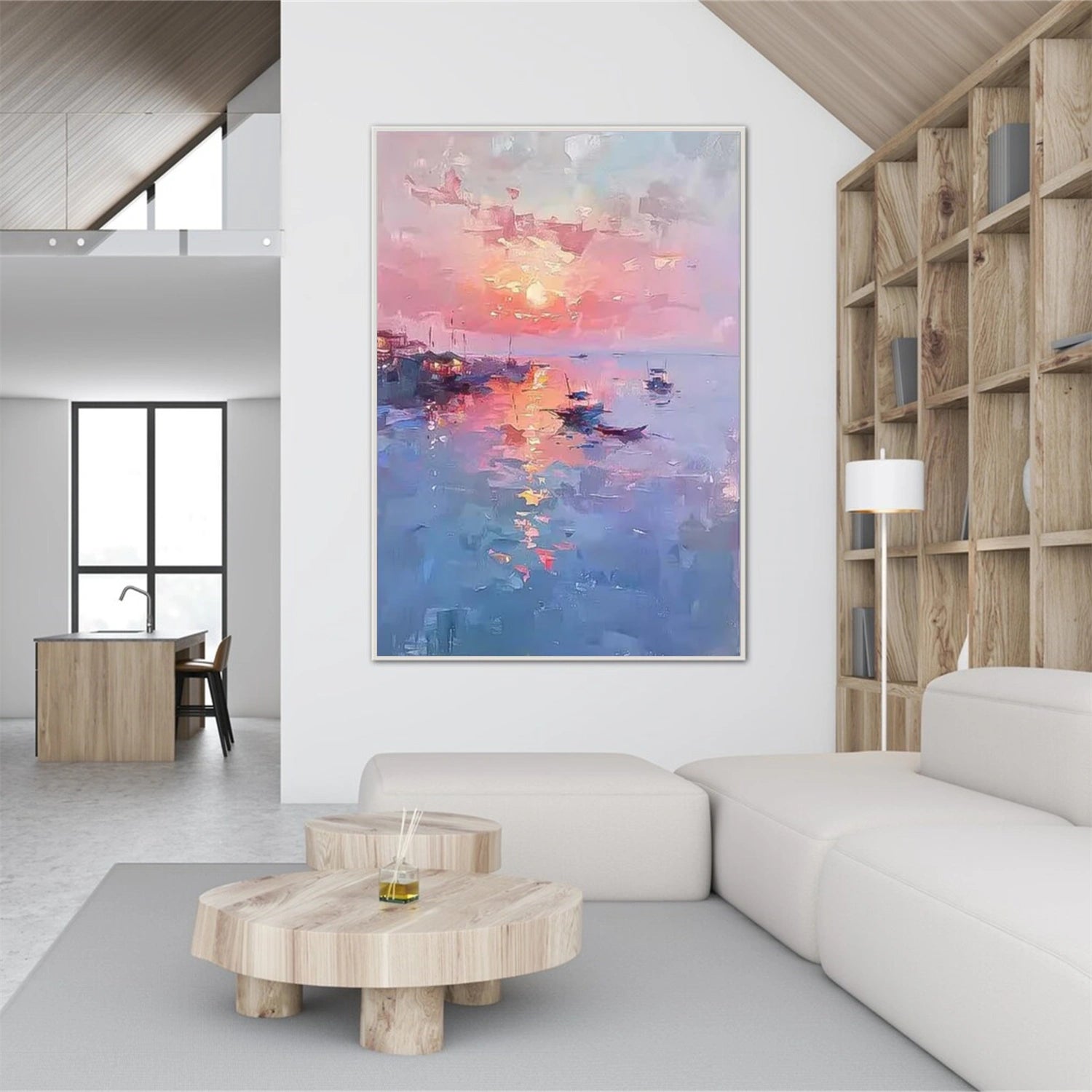 Ocean And Sky Painting Canvas #OS054