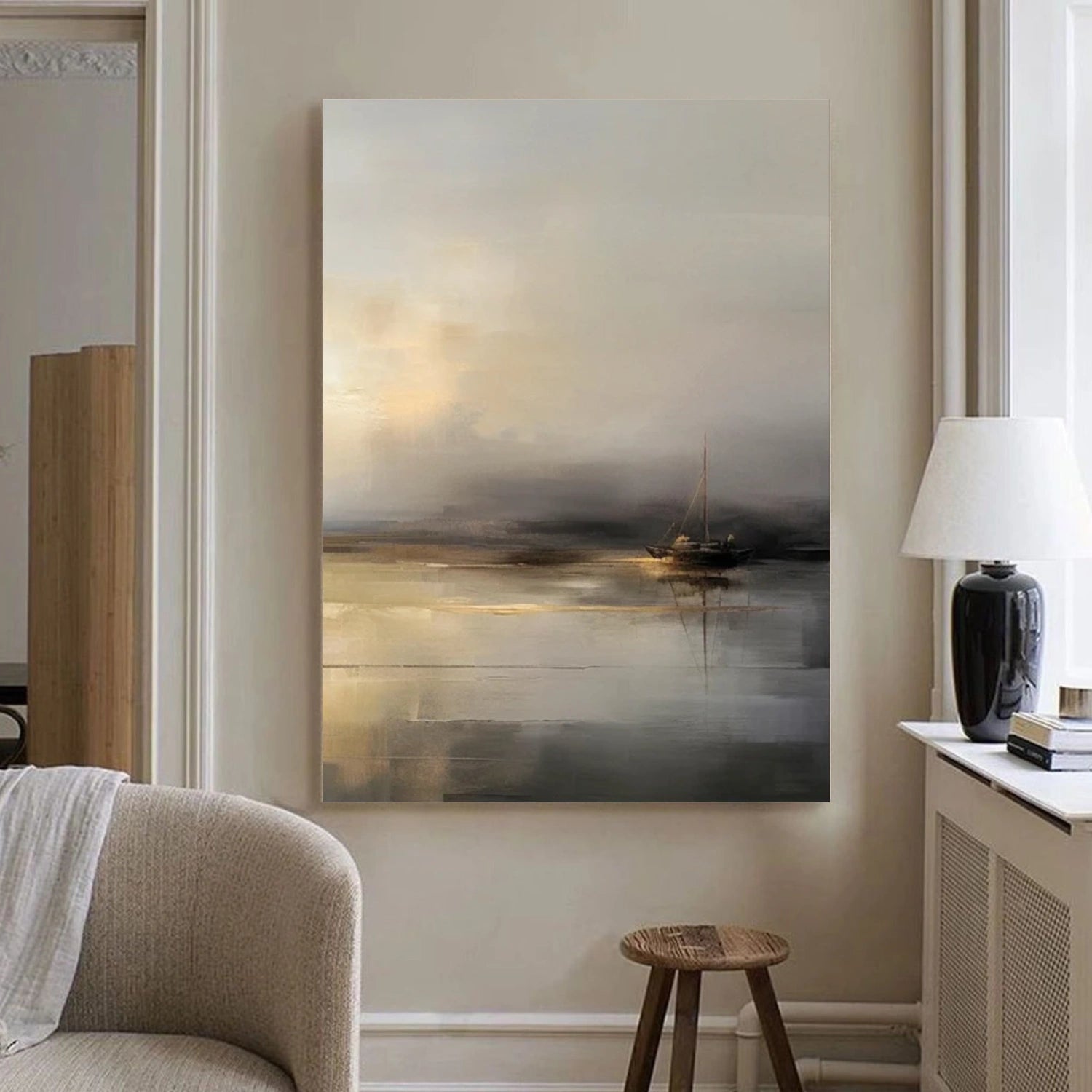 Ocean And Sky Abstract Wall Art #OS080