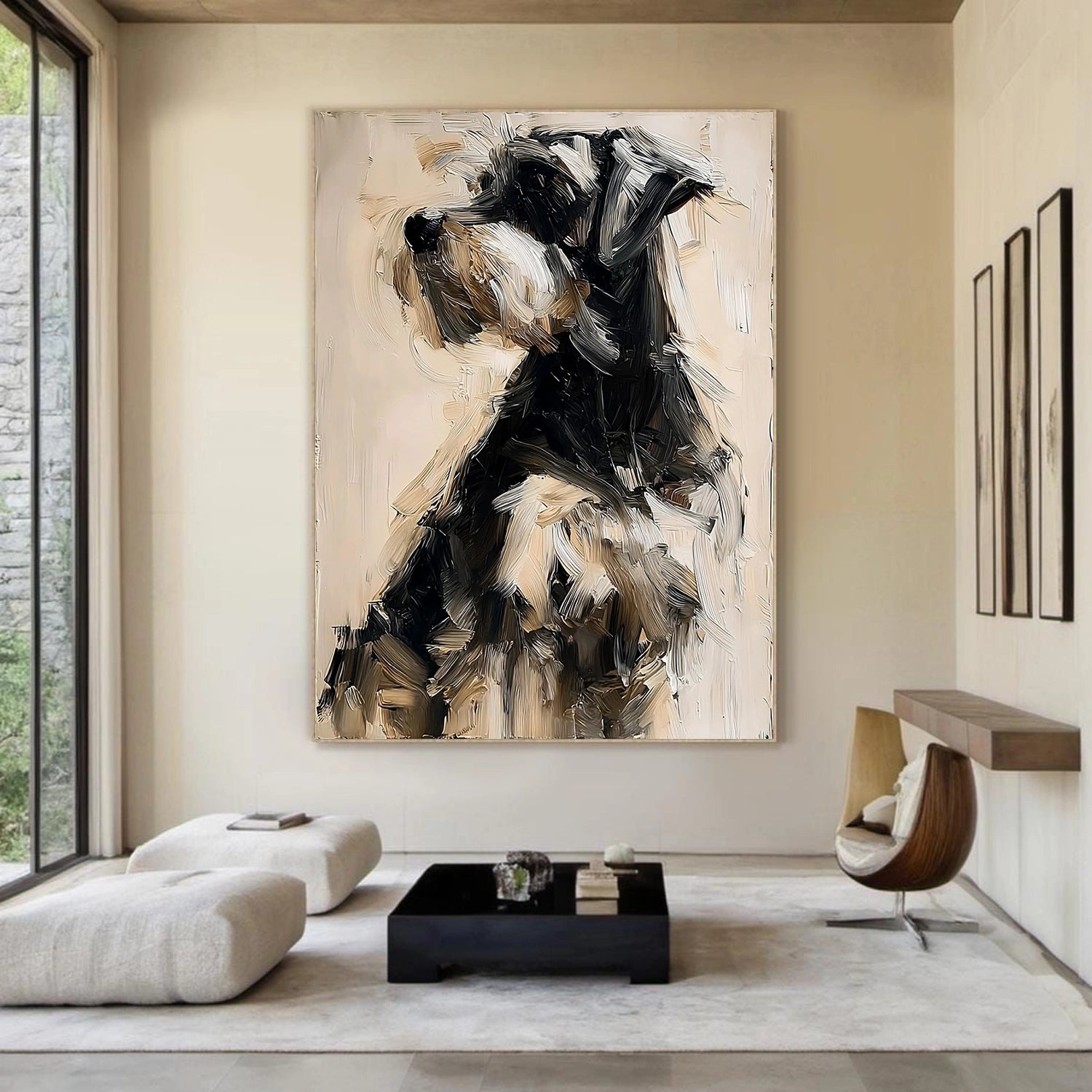 Abstract Animal Dog Textured Wall Art #AC101