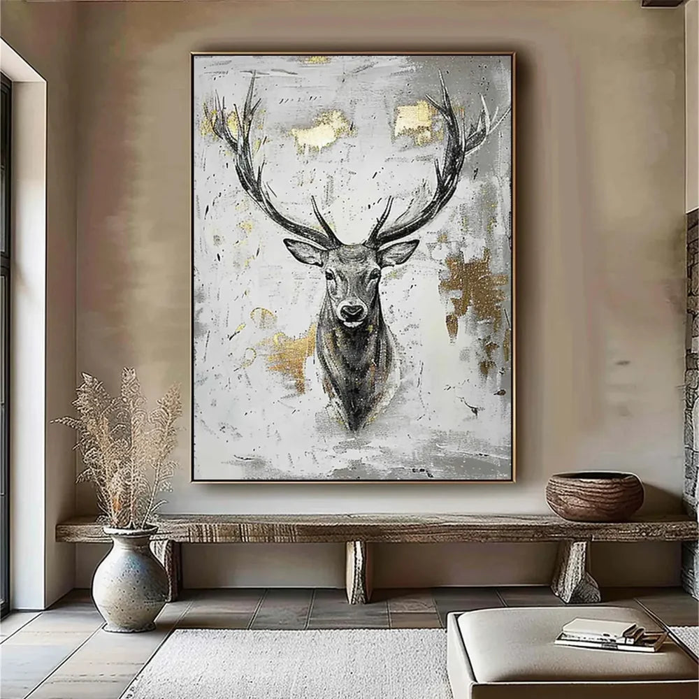 Animal Textured Canvas Art Painting #AC024
