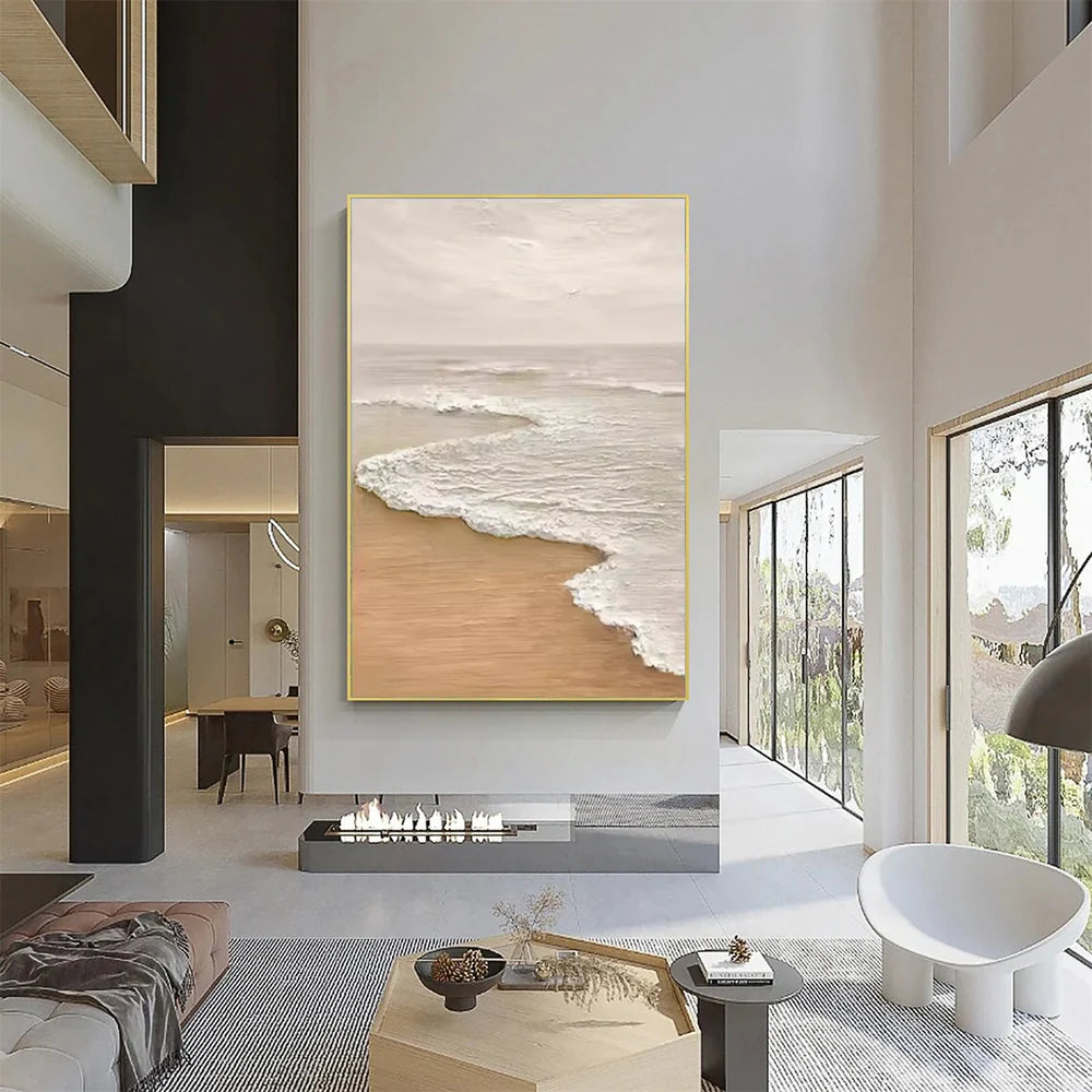 Ocean And Sky Textured Painting Canvas #OS050