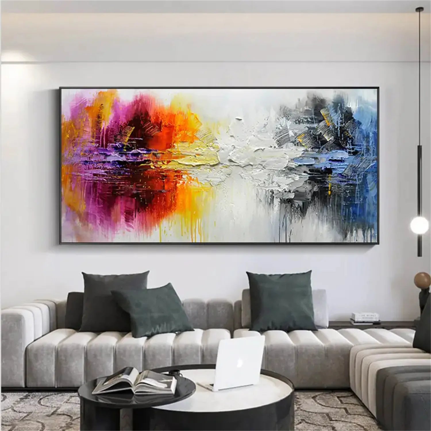 Colorful Abstract Textured Painting Canvas #AT019