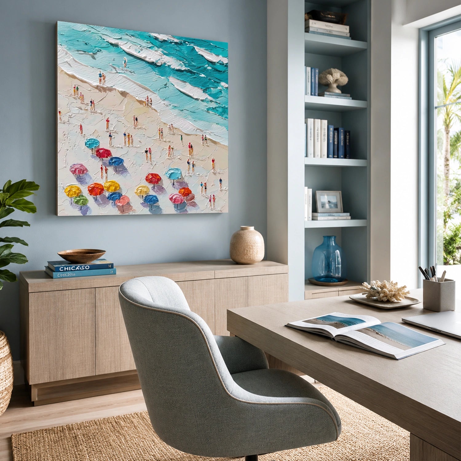 Ocean Abstract Textured Wall Art #OP082