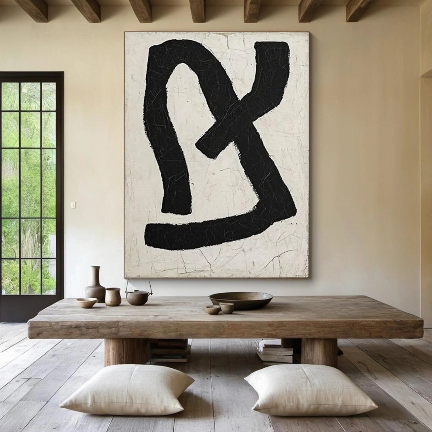 Black and White Minimalist Canvas Art #MT130