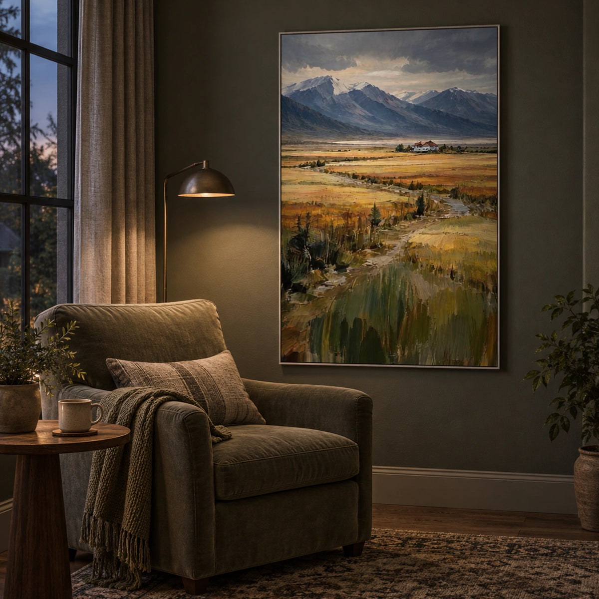 Abstract Mountain Canvas Art #MO081