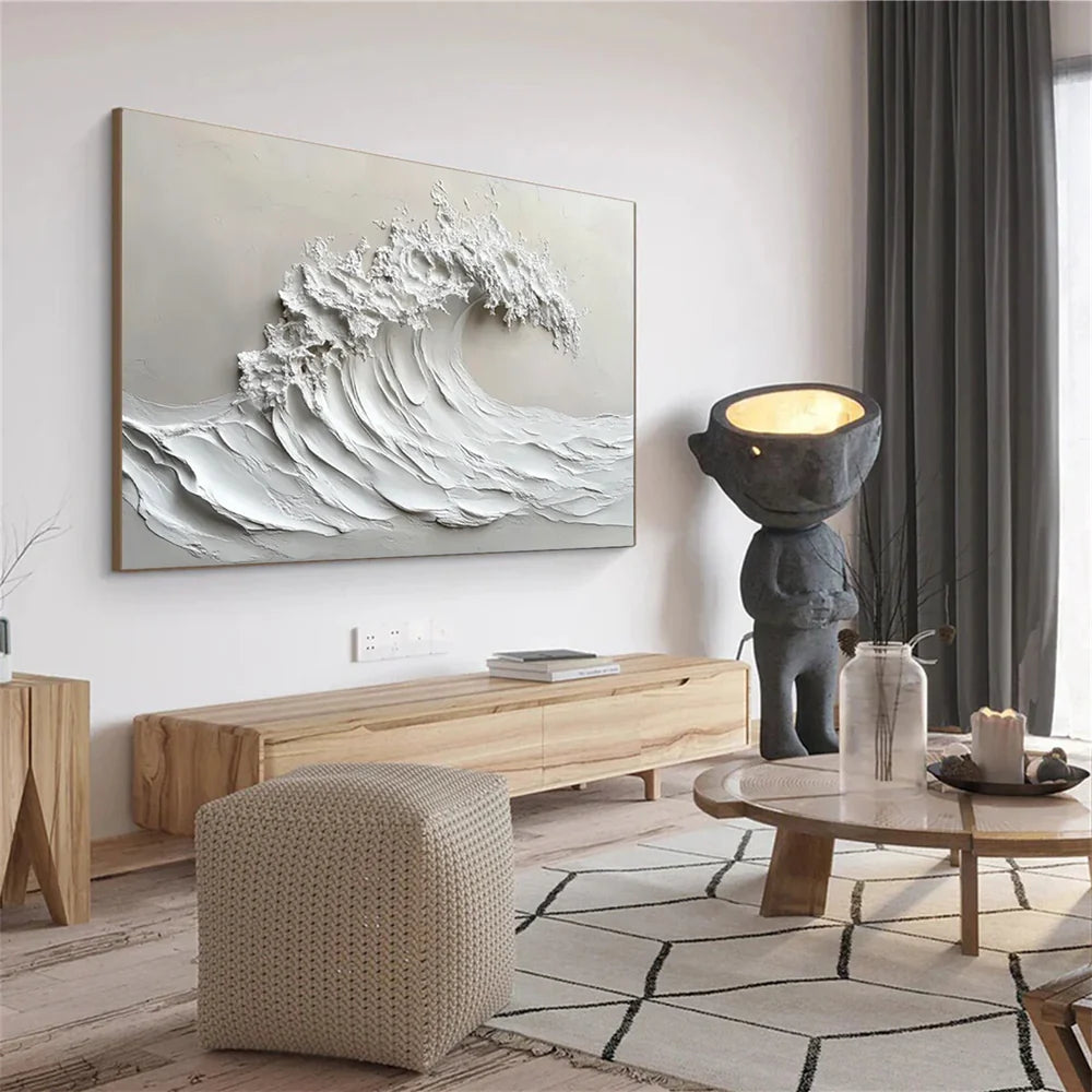 Ocean And Sky Textured Painting Canvas #OS038