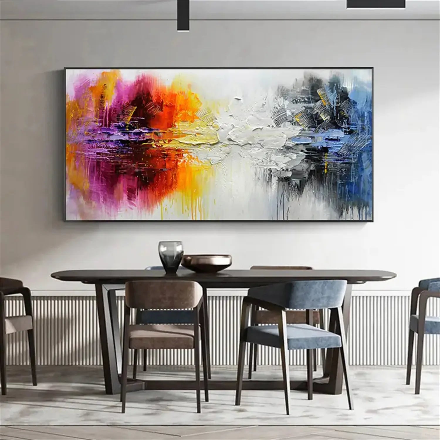 Colorful Abstract Textured Painting Canvas #AT019