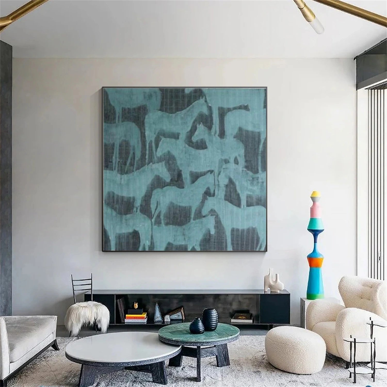 Abstract Animal Horse Wall Art #AC066