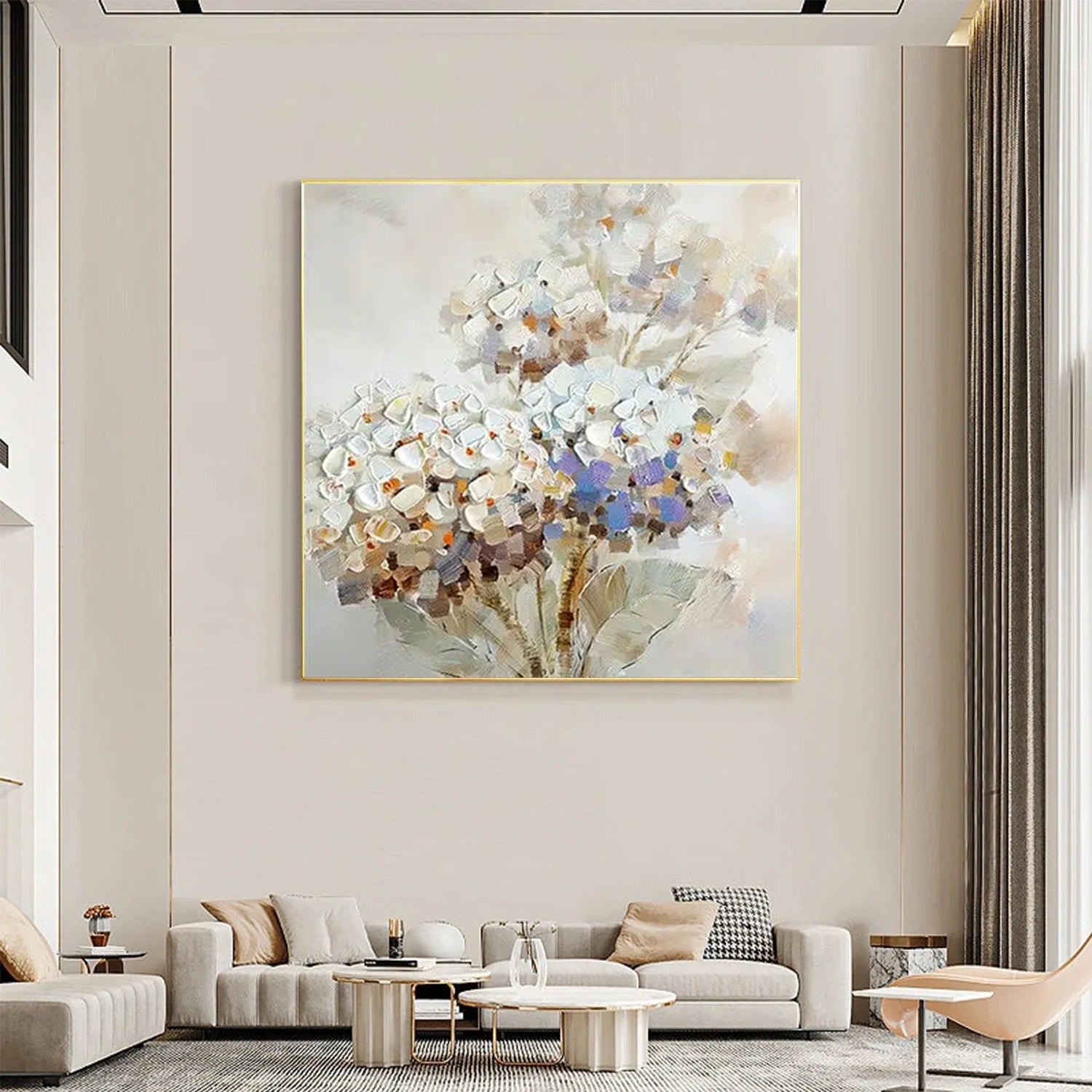 Flower Abstract Textured Wall Art #FP117