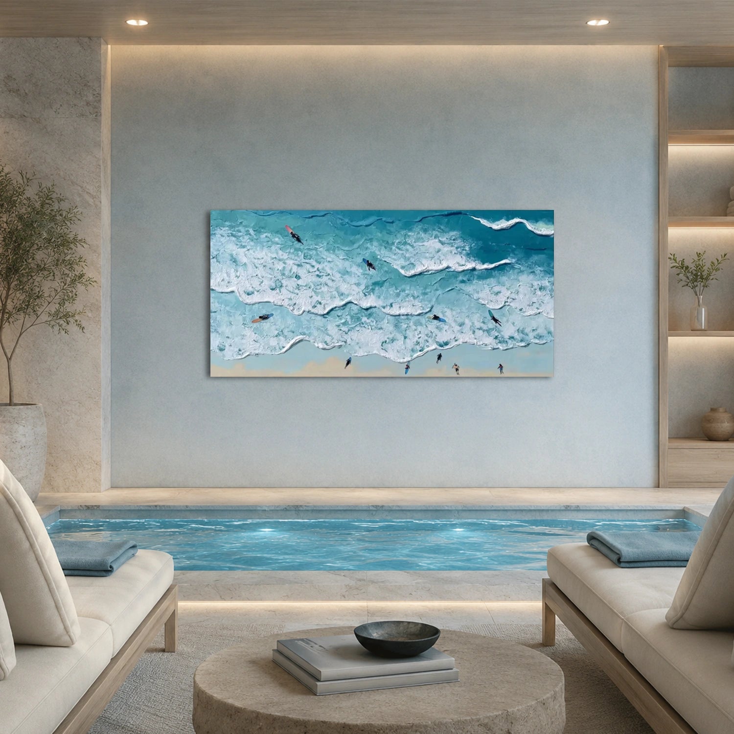 Surfing Sport Textured Wall Art #MS127