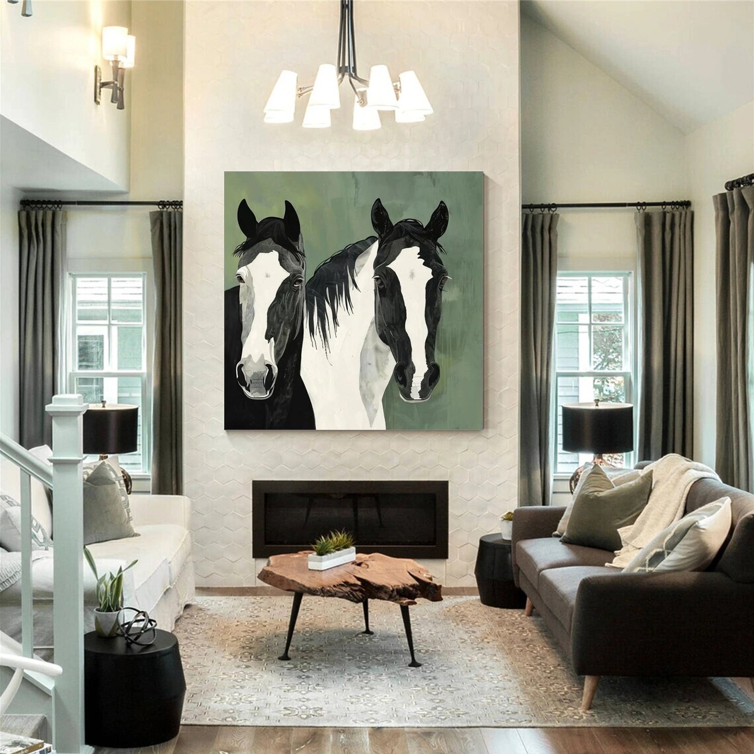 Abstract Animal Horse Wall Art #AC052